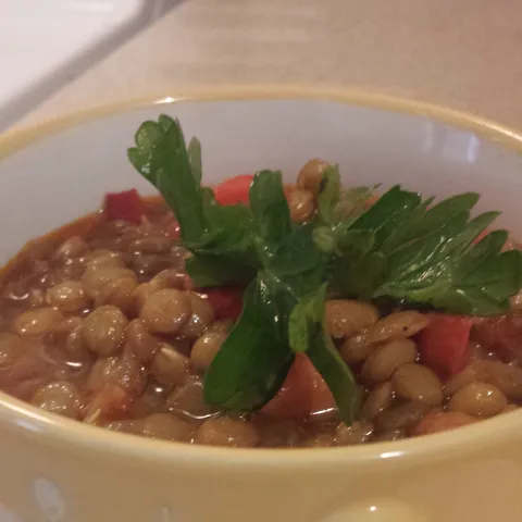 Corba od sociva (Colombian-style lentil soup)