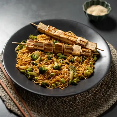 Noodles teriyaki salata s tofuem