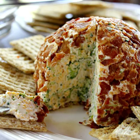 Broccoli,cream cheese,cheddar and bacon ball..