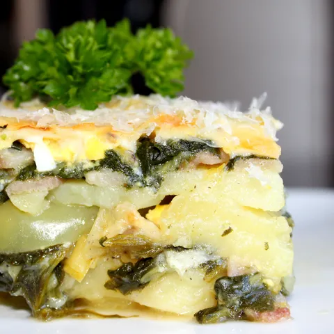 Gratin od krompira i spanaća
