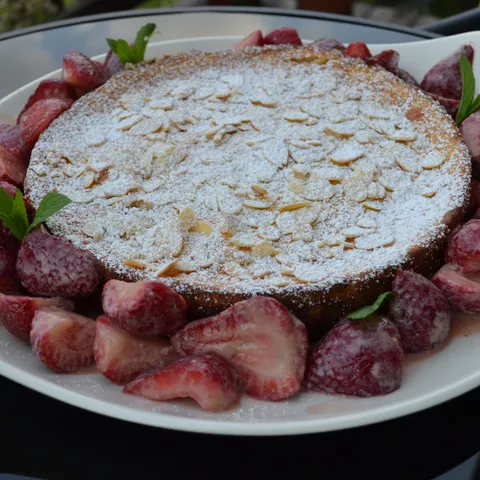 Ricotta souffle sa amaretto jagodama