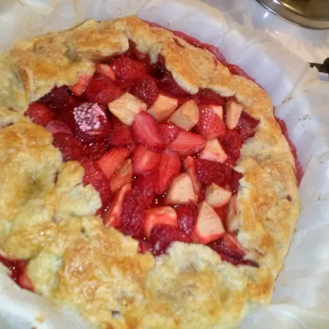 Strawberry galette