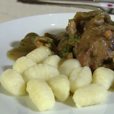 Pureći zabatak s gljivama