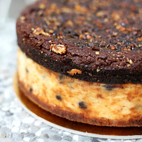 Brownie karamel cheesecake