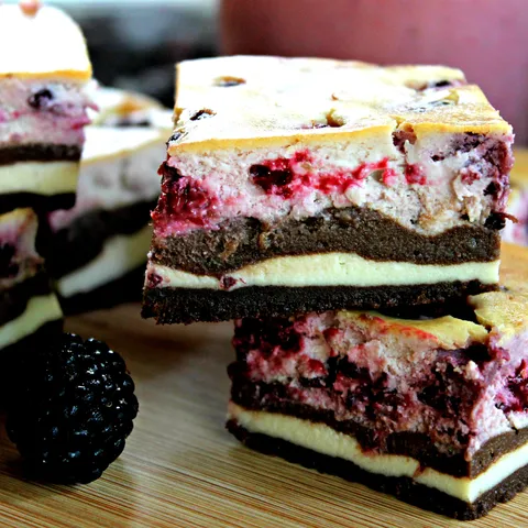 Blackberry cheesecake brownies...