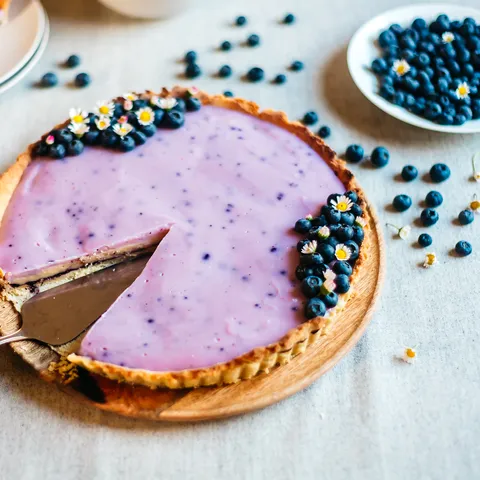 Borovnica puding tart