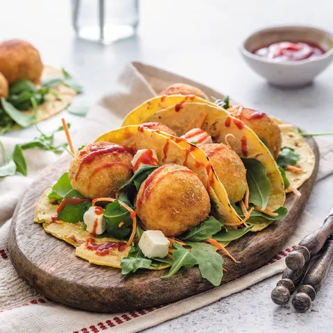 Panirane okruglice od riže u tortiljama