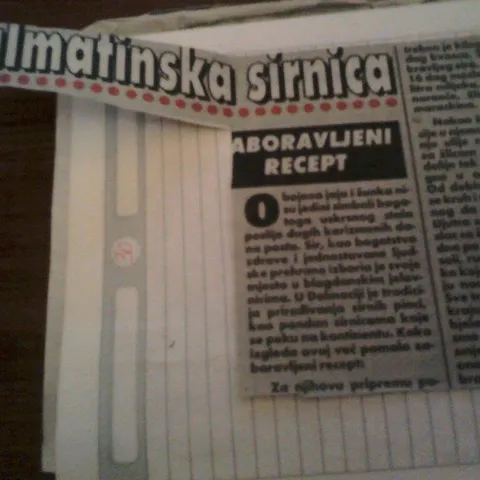 Dalmatinska sirnica zaboravljeni recept