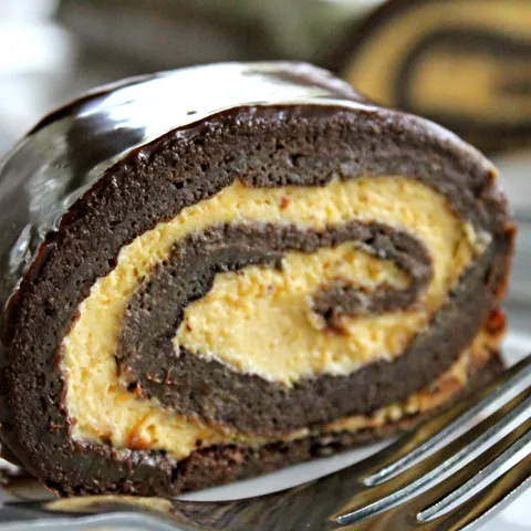 Chocolate Pumpkin cheesecake roll...