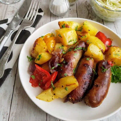 Sticky Sausage and Onion Bake