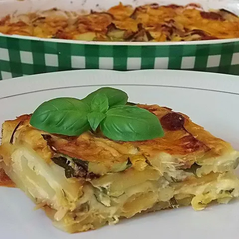 Parmigiana bianca/sa tikvicama i krumpirom