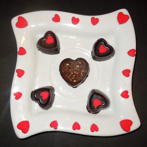 srcaste čoko praline