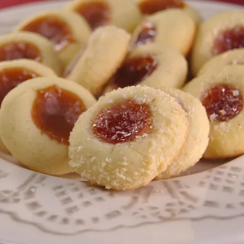 Cream cheese thumbprint cookies