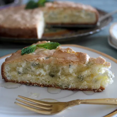 Lemon-mint cake