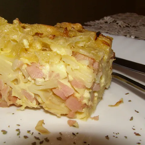 Zapečena tjestenina s šunkom