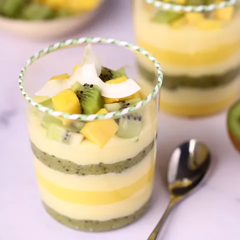 Mango kivi proteinski puding