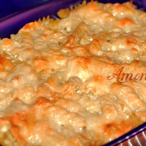 Simple Fusilli & Cheese Casserole