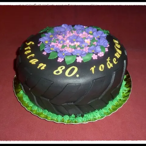 cvijeće u gumi....torta