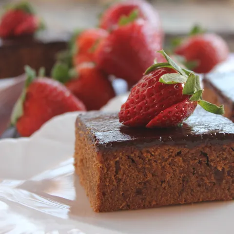 Strawberry brownies...