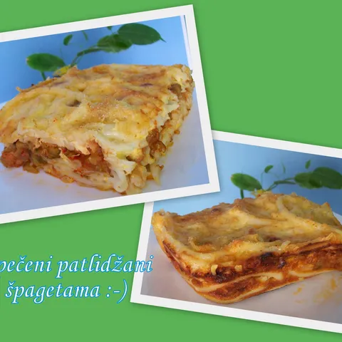 Zapečeni patlidžani sa špagetima