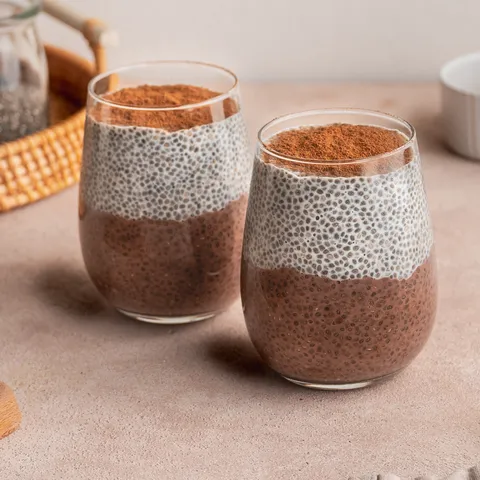 Brownie shake chia puding