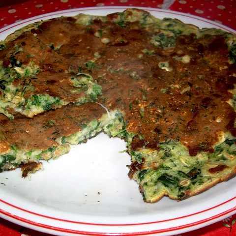 slana "palacinka" sa spanacem i kackavaljem