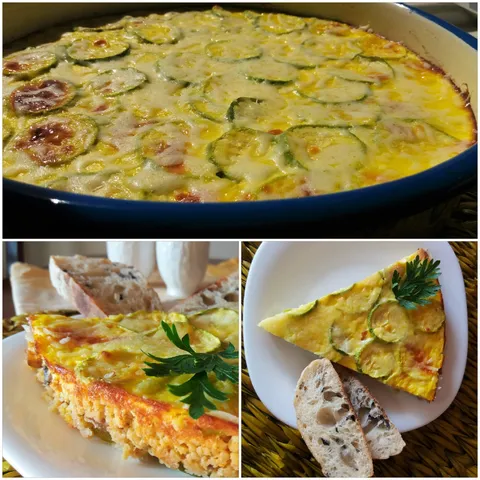 Musaka od tikvica, šampinjona i prosa