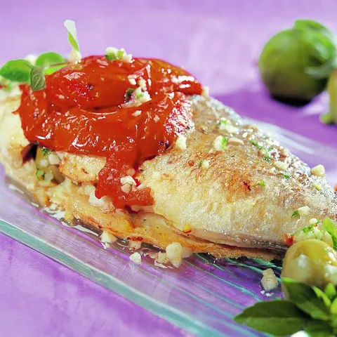 Pražma s pečenými paradajkami