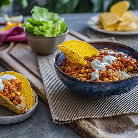 Chili con carne with chicken 