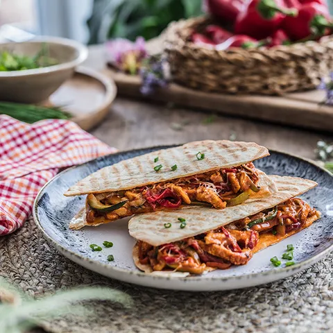 Tortillas as a toasted sandwich