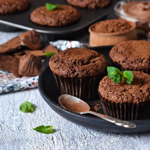 Čokoládové muffiny z červené čočky
