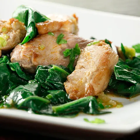 Jahňacina so špenátom