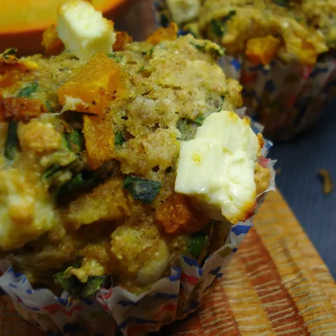 Muffins sa bundevom i feta sirom